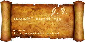 Jancsó Viktória névjegykártya